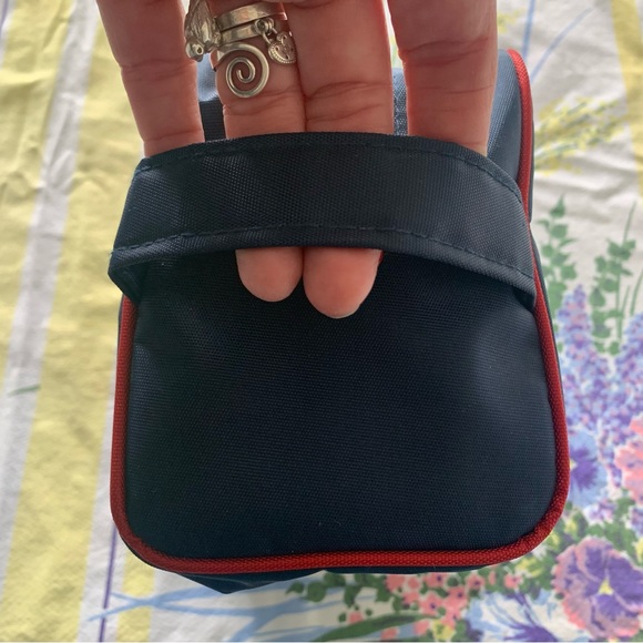 Men’s Vintage Y2K TOMMY HILFIGER DOPP Kit Shaving Toiletries Zip Bag Navy Blue - Picture 8 of 12